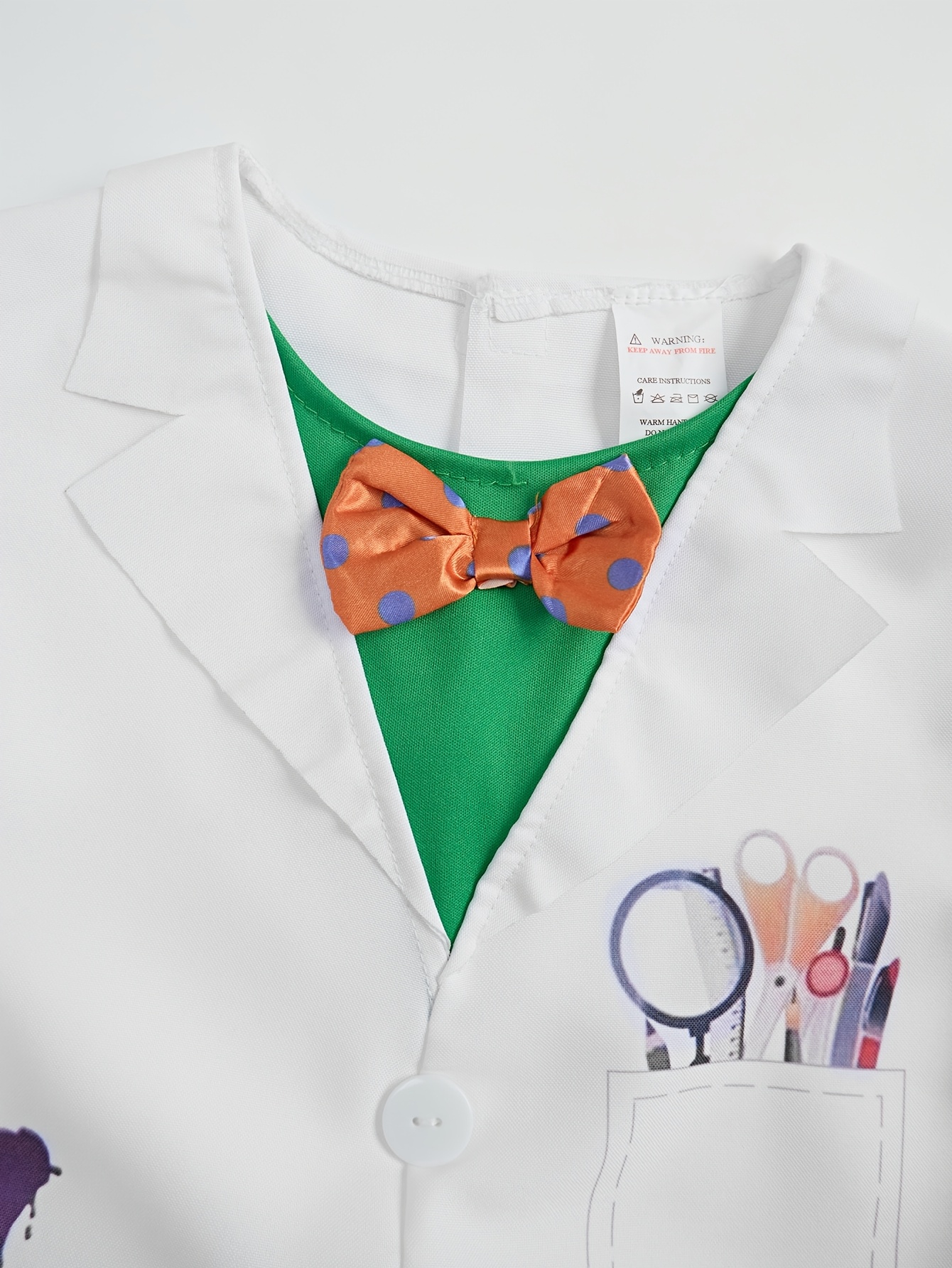 Halloween Cosplay Costume Set with Glasses and Lab Coat